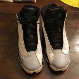 Jordan’s retro 13’s white and grey size 6.5y